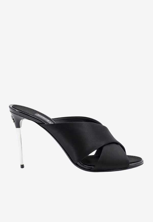 Dolce & Gabbana Keira 85 Satin Mules Black CR1738AV799_8B956_Black_29839848