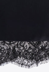 Tom Ford Lace-Trimmed Mini Silk Skirt Black GC5812FAX1095LB999_Black_29840615