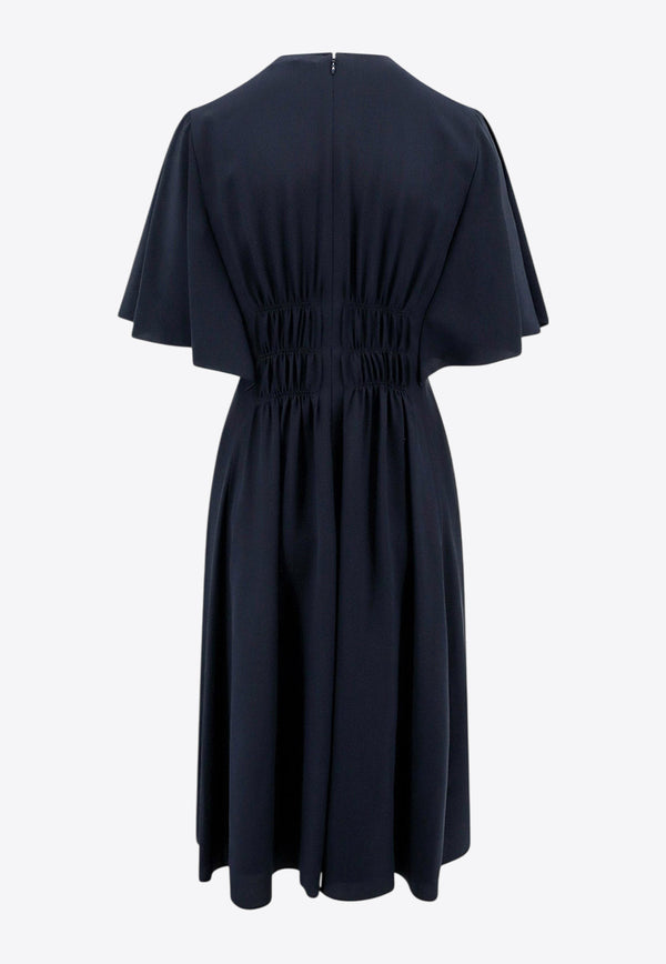 Chloè Draped Silk Midi Dress Blue C24SRO01004_4C3_Blue_29841203