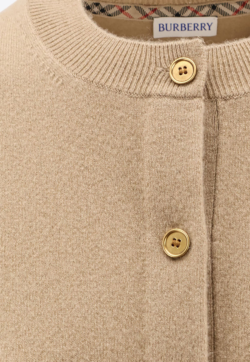 Burberry Clara Cashmere-Blend Cardigan Beige 8112121B8626_FLAX_29838715