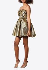Self-Portrait Maxi Bow Strapless Mini Dress Gold RS25900SGD_GOLD_Golden_29838899