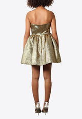 Self-Portrait Maxi Bow Strapless Mini Dress Gold RS25900SGD_GOLD_Golden_29838899