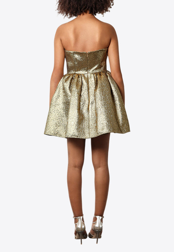 Self-Portrait Maxi Bow Strapless Mini Dress Gold RS25900SGD_GOLD_Golden_29838899