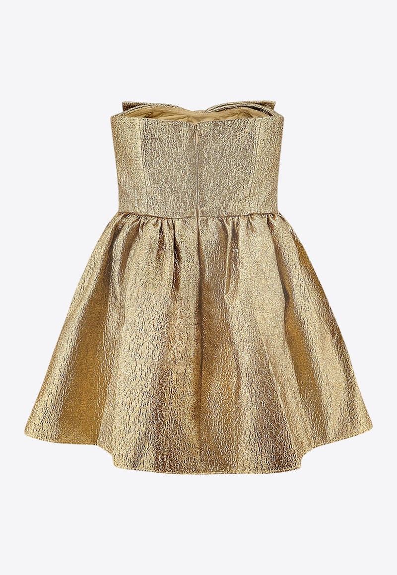 Self-Portrait Maxi Bow Strapless Mini Dress Gold RS25900SGD_GOLD_Golden_29838899