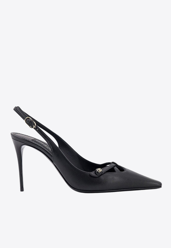 Dolce & Gabbana Mun 90 Leather Slingback Pumps Black CG0823A1953_80999_Black_29838991