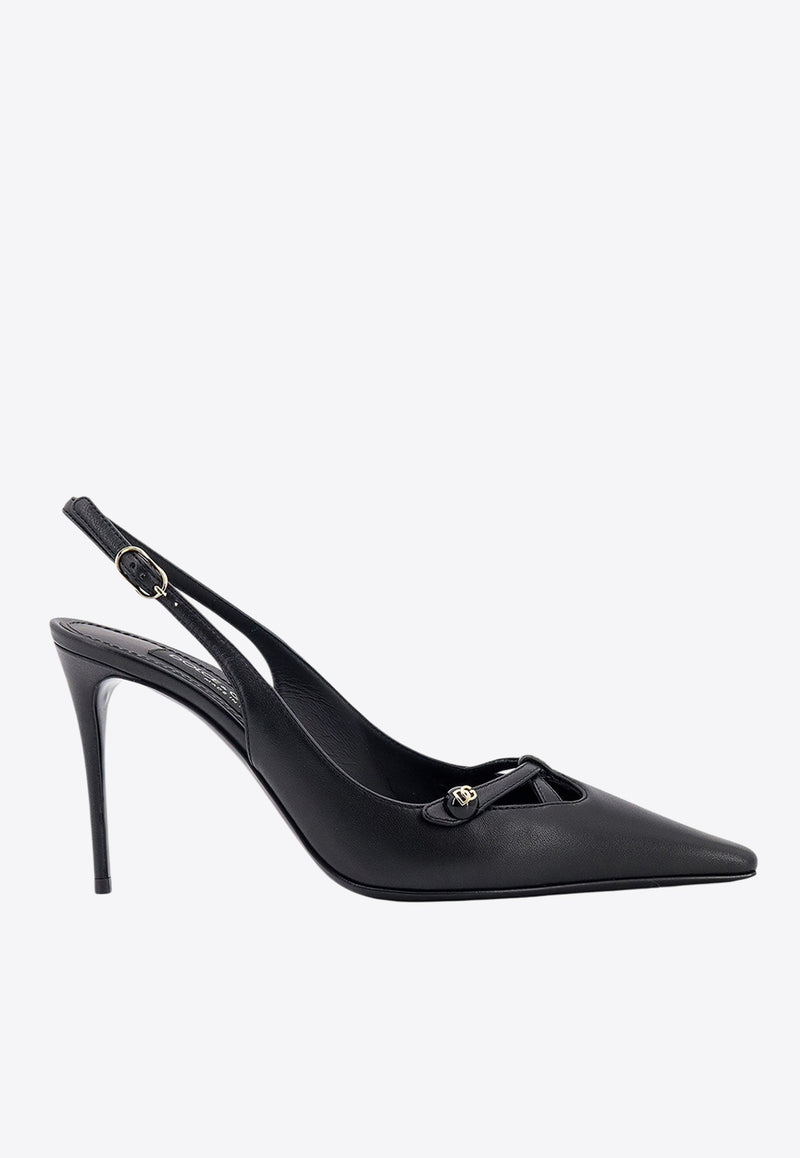 Dolce & Gabbana Mun 90 Leather Slingback Pumps Black CG0823A1953_80999_Black_29838991