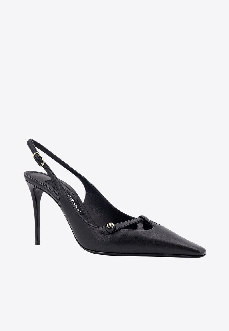 Dolce & Gabbana Mun 90 Leather Slingback Pumps Black CG0823A1953_80999_Black_29838991
