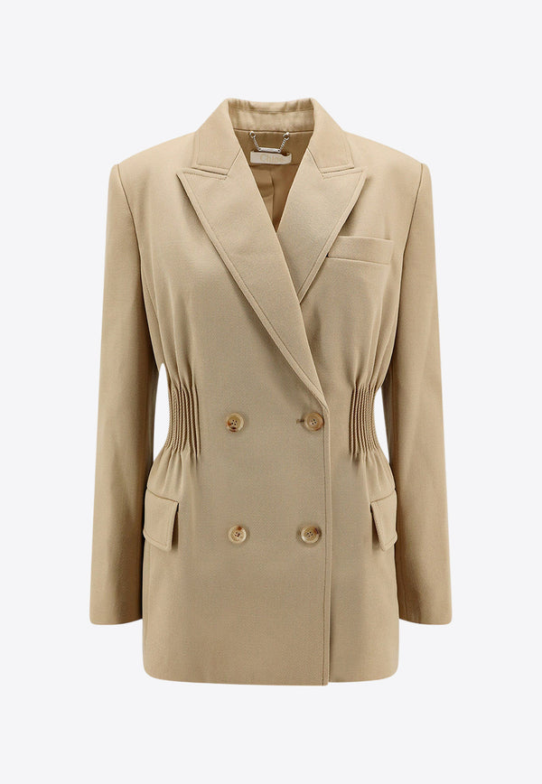 Chloè Double-Breasted Wool Jacket Beige C24SVE02170_278_Beige_29844640
