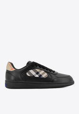 Burberry Terrace Leather and Check Sneakers Black 8108650A1189_Black_29838574