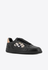 Burberry Terrace Leather and Check Sneakers Black 8108650A1189_Black_29838574