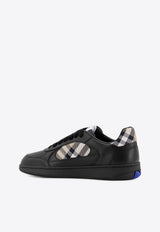 Burberry Terrace Leather and Check Sneakers Black 8108650A1189_Black_29838574