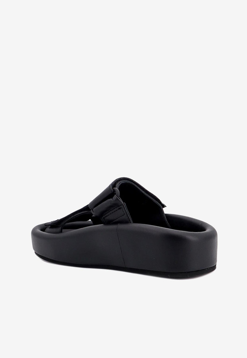 MM6 Maison Margiela Flatform Leather Sandals Black S59WP0206P6383_T8013_Black_29842809