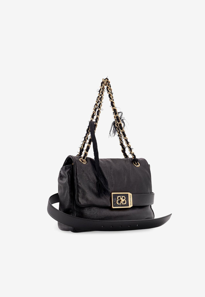 Balenciaga Medium Modu Flap Shoulder Bag Black 8117812ABIW_1060_Black_29838735