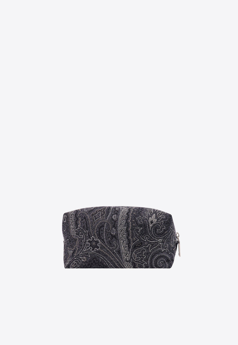 Etro Medium Arnica Paisley Jacquard Pouch Bag Black 103897864_0011_Black_29840804