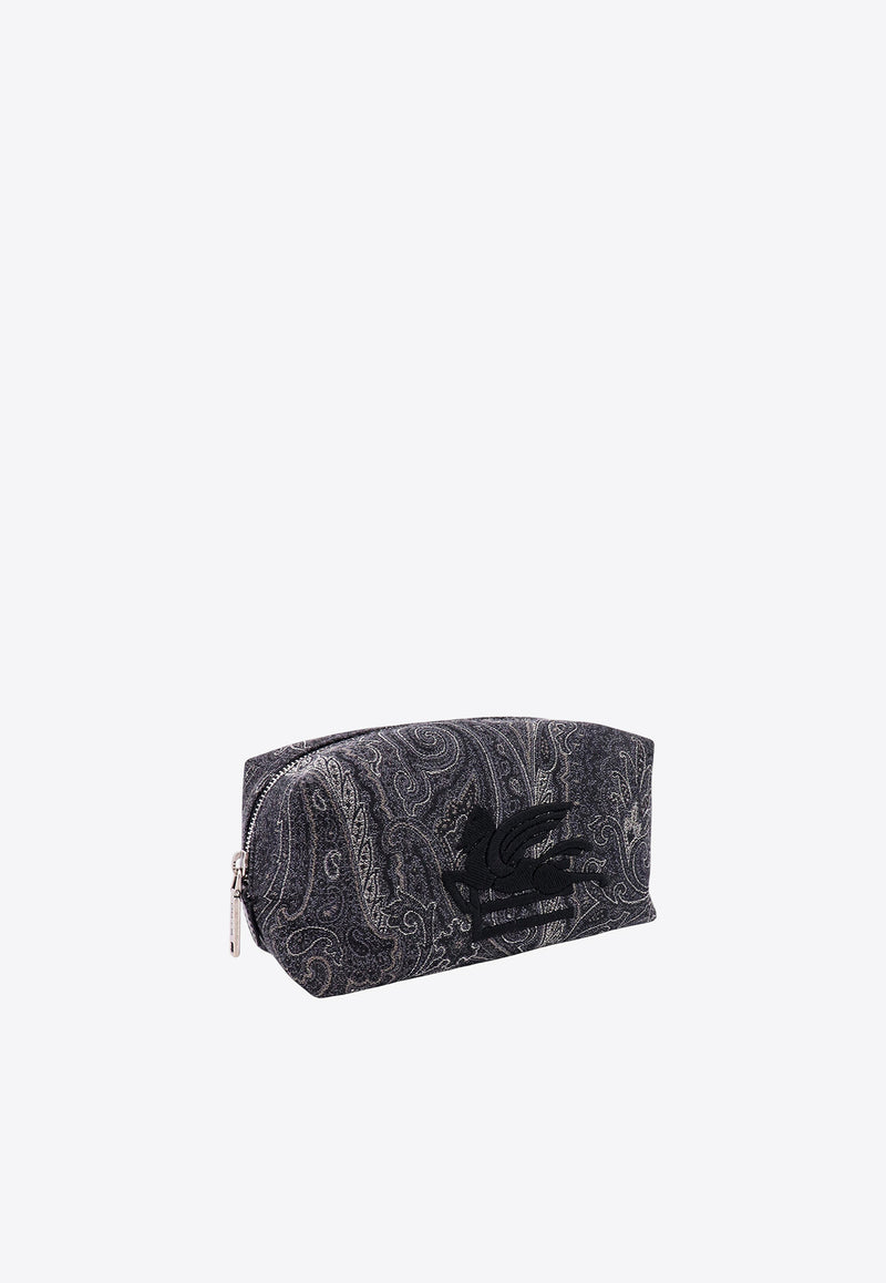 Etro Medium Arnica Paisley Jacquard Pouch Bag Black 103897864_0011_Black_29840804