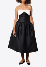 Self-Portrait Maxi Bow Strapless Mini Dress Black RS25049MBB_BLACK_Black_29840063