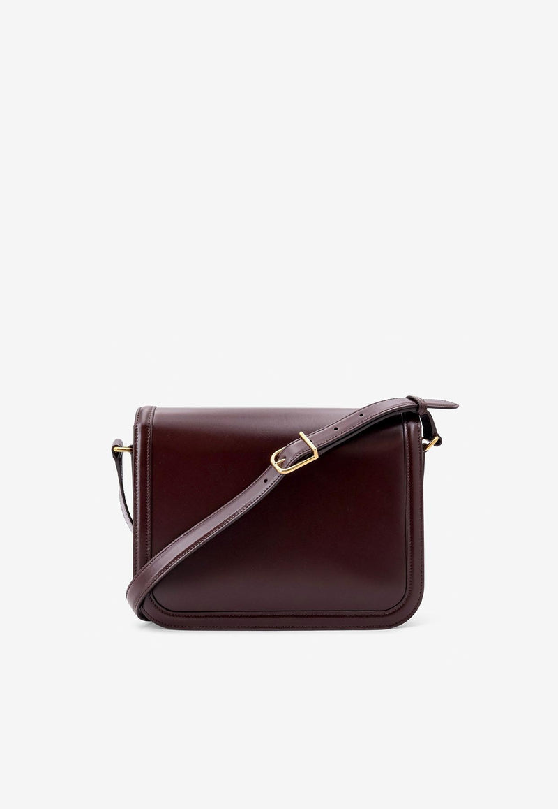 Valentino 9TO5 VLogo Shoulder Bag in Smooth Leather Mahogany 6W2B0R15UHF_REL_Brown_29839064
