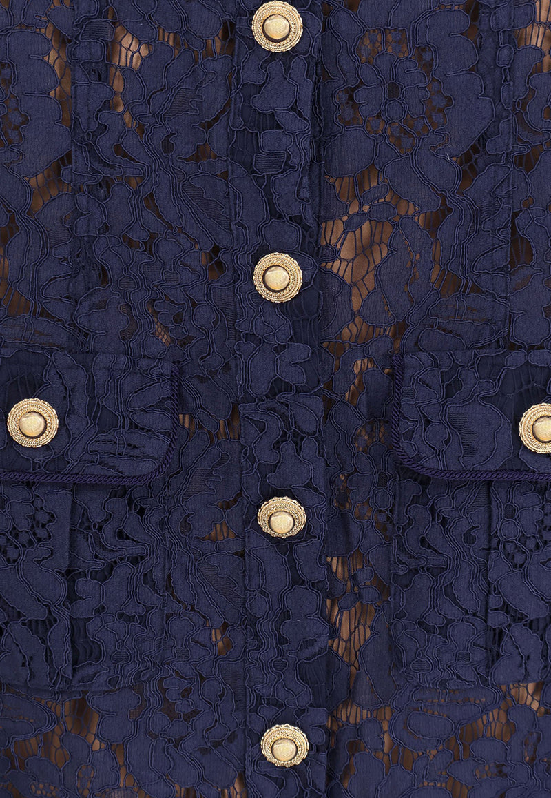 Self-Portrait Lace Midi Dress Blue PF25020MBLBLUE_Blue_29845184