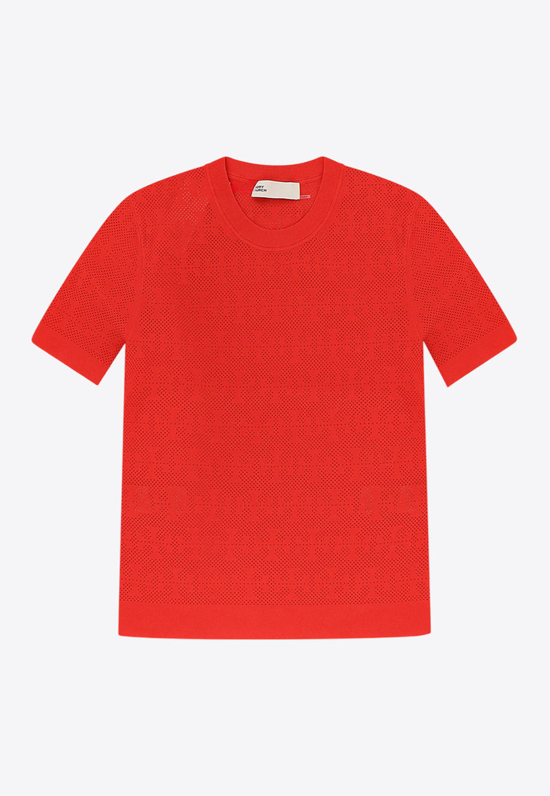 Tory Burch T Monogram Crewneck T-shirt Red 168853603_Blazing red_29839912