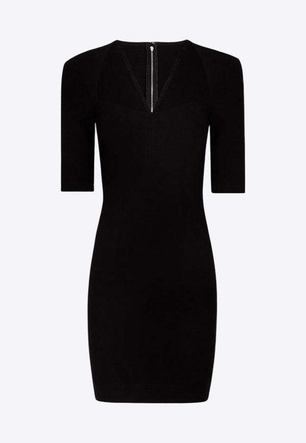 Dolce & Gabbana Short-Sleeved Mini Dress Black F6AUTTFUGKF_N000_Black_29841553