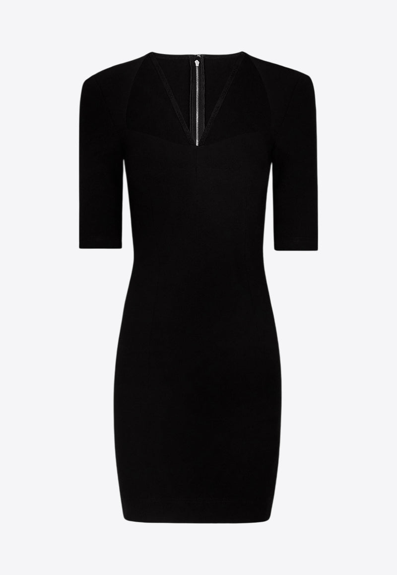 Dolce & Gabbana Short-Sleeved Mini Dress Black F6AUTTFUGKF_N000_Black_29841553