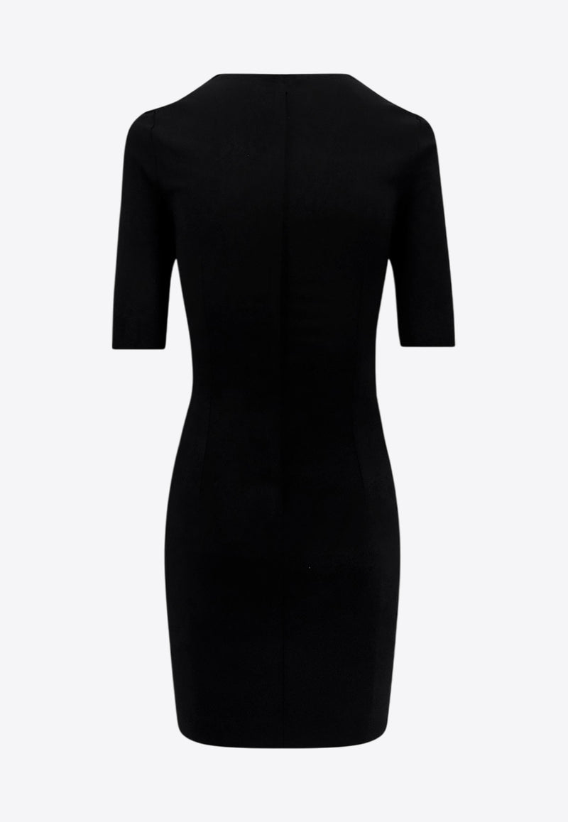 Dolce & Gabbana Short-Sleeved Mini Dress Black F6AUTTFUGKF_N000_Black_29841553
