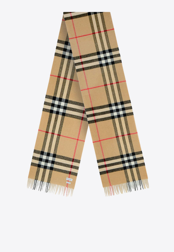 Burberry Giant Check Motif Cashmere Scarf Beige 8076576A7026_Beige_29838597