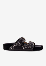Isabel Marant Lennyo Studded Leather Sandals Black SD0118FAC1B04S_01BK_Black_29840605