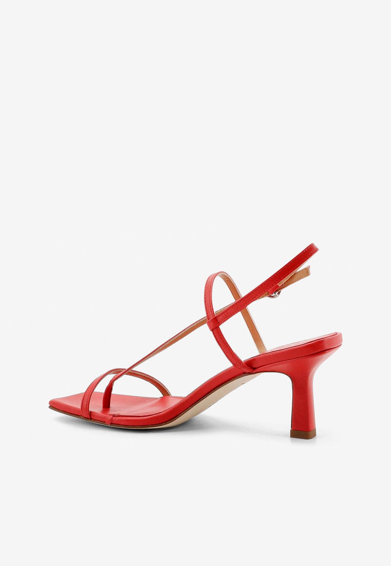 Aeyde Elise 75 Leather Sandals Red A11HSASTS65CI19SS25406007_RED_Red_29844677