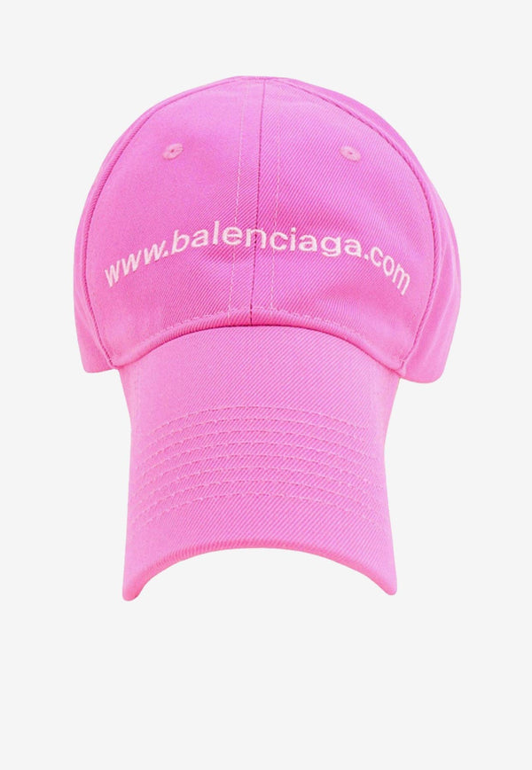 Balenciaga Logo Embroidered Baseball Cap Pink 7507144B5B3_5677_Pink_29842338