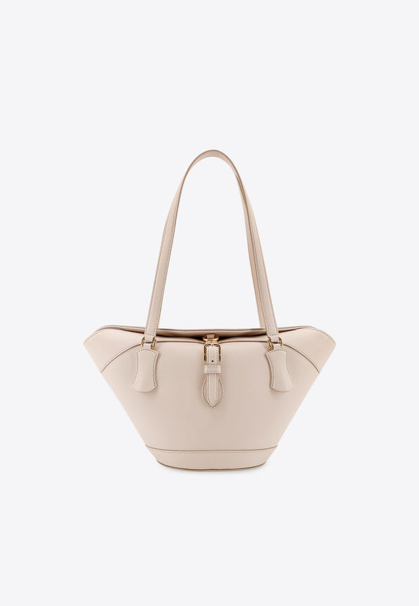 Dolce & Gabbana Capri Coffa Leather Shoulder Bag Ivory BB7815AK27480004_Ivory_29839843