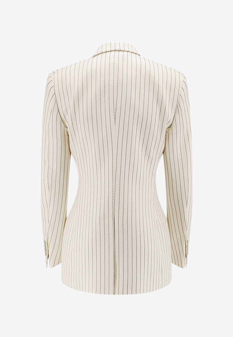 Tom Ford Striped Double-Breasted Wool-Blend Blazer White GI2971FAX1158_XECBL_White_29844528