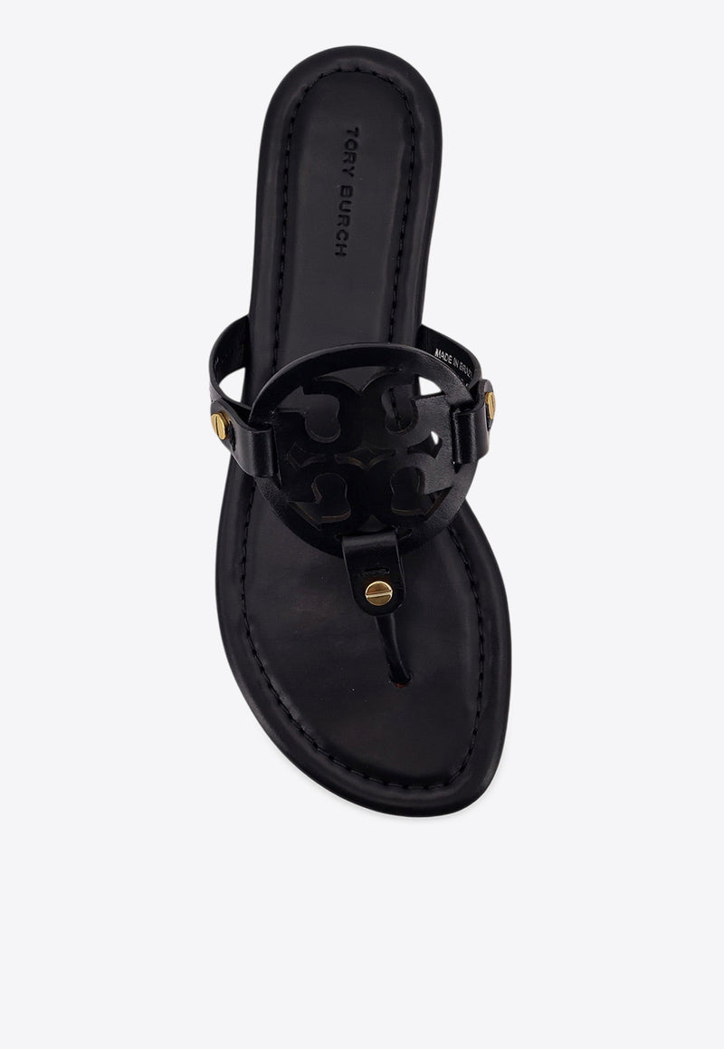 Tory Burch Miller Leather Thong Sandals Black 50008694001_PERFECT BLACK_29844509