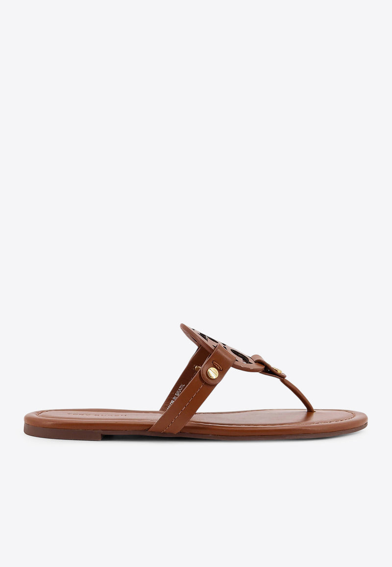 Tory Burch Miller Leather Thong Sandals Brown 50008694204_Vachett_29845709