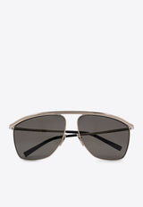 Saint Laurent Victorie Aviator Sunglasses Gray 832552Y9969_8100_Silver_31314805
