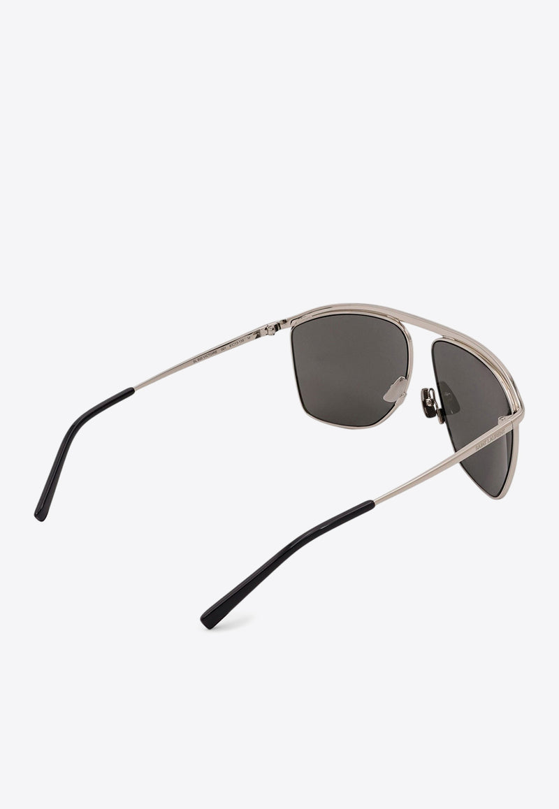 Saint Laurent Victorie Aviator Sunglasses Gray 832552Y9969_8100_Silver_31314805