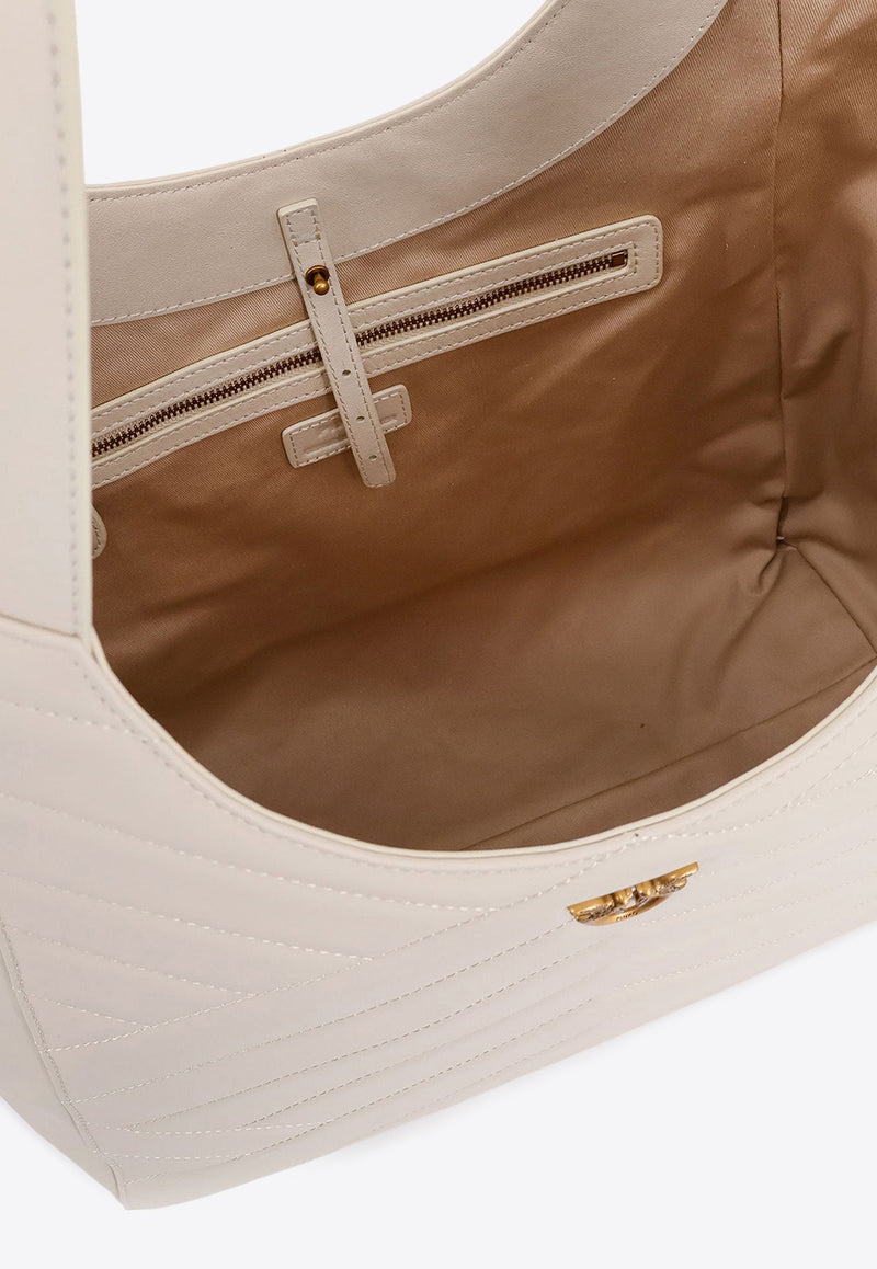 PINKO Quilted Leather Tote Bag Ivory 104536A2AO_Z14Q_BIA_29843840