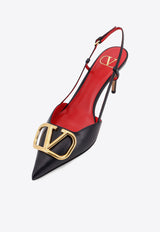 Valentino VLogo 80 Leather Slingback Pumps Black 7W2S0R01DSH0NO_Black_29841083