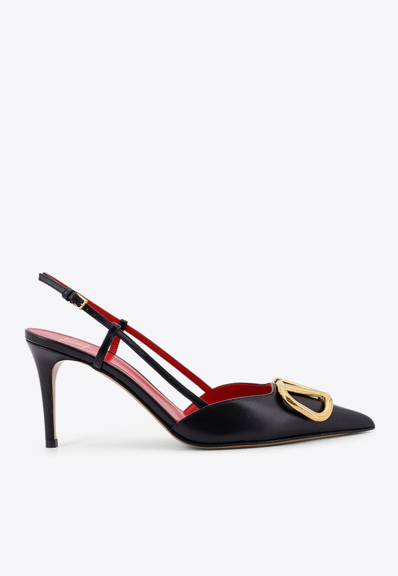 Valentino VLogo 80 Leather Slingback Pumps Black 7W2S0R01DSH0NO_Black_29841083