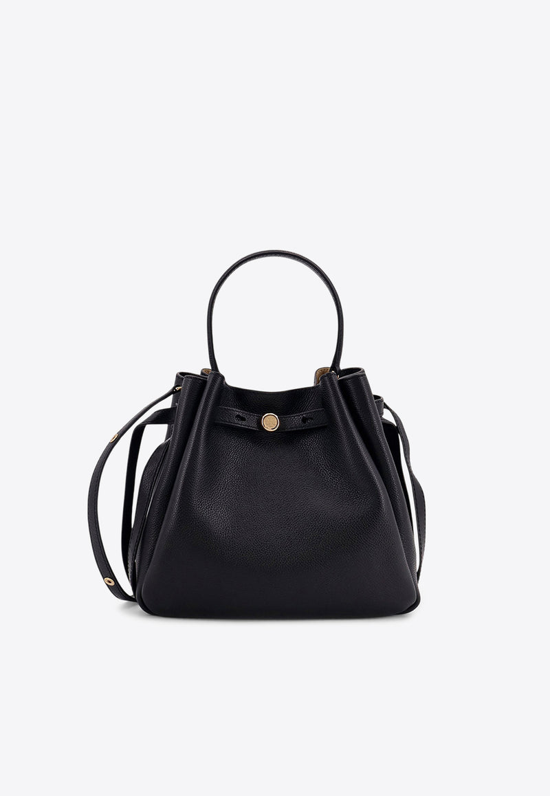 Tory Burch Romy Leather Bucket Bag Black 166982001_Black_29842781