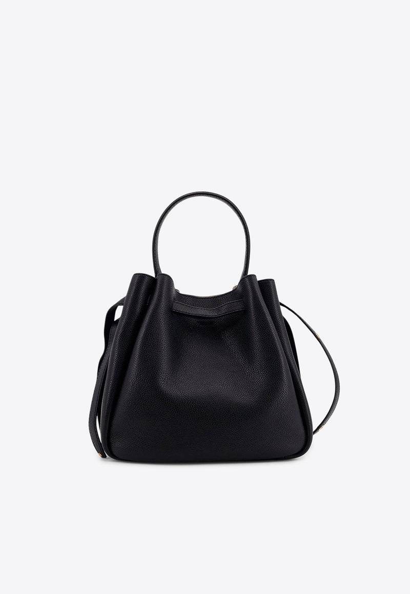 Tory Burch Romy Leather Bucket Bag Black 166982001_Black_29842781