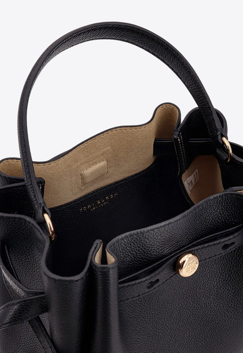 Tory Burch Romy Leather Bucket Bag Black 166982001_Black_29842781