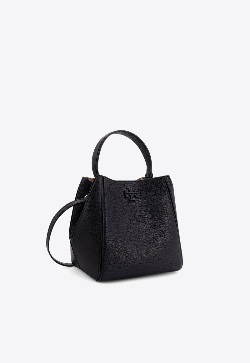 Tory Burch Small McGraw Leather Bucket Bag Black 158500001_Black_29841022