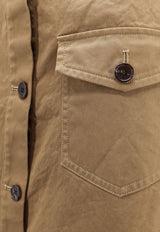 Saint Laurent Button-Up Midi Skirt Beige 817344Y04VY_2100_Beige_29851337