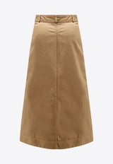 Saint Laurent Button-Up Midi Skirt Beige 817344Y04VY_2100_Beige_29851337