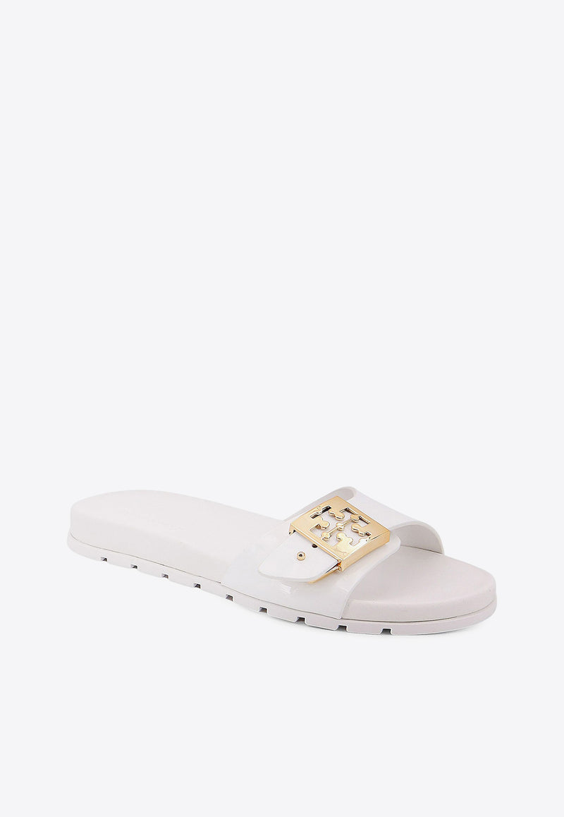Tory Burch Leather Buckle Slides White 157872100_White / Gold_29839291