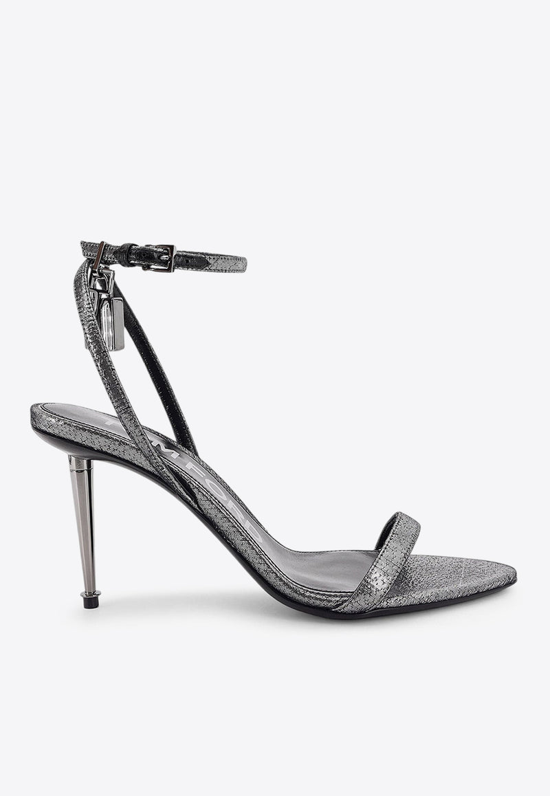 Tom Ford Padlock 85 Laminated Leather Sandals Silver W2748TSY054A1G001_DARK SILVER_29839737