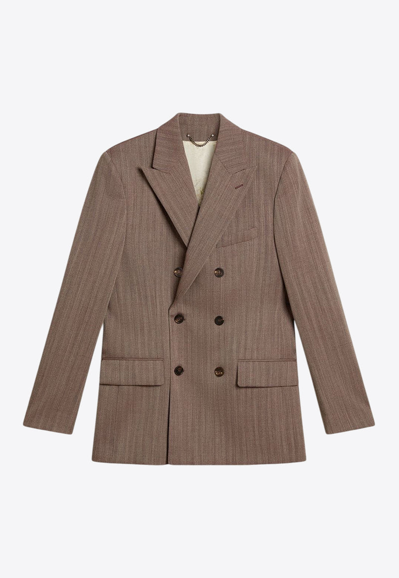 Golden Goose DB Dave Double-Breasted Blazer Brown GMP00835P00209040190_MAROON_29857073