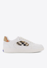 Burberry Terrace Leather and Check Sneakers White 8108649A1464_White sand_29839958