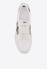 Burberry Terrace Leather and Check Sneakers White 8108649A1464_White sand_29839958